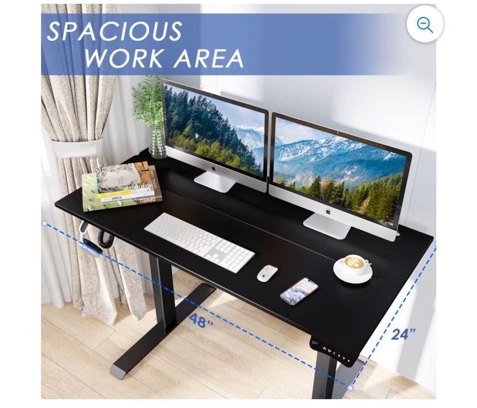 Black Height Adjustable Electric Standing Desk/standing Work Desk