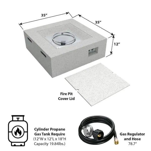 Modern Stylist Grey Fire Pit/ Propane Fire Pit/outdoor fire pit