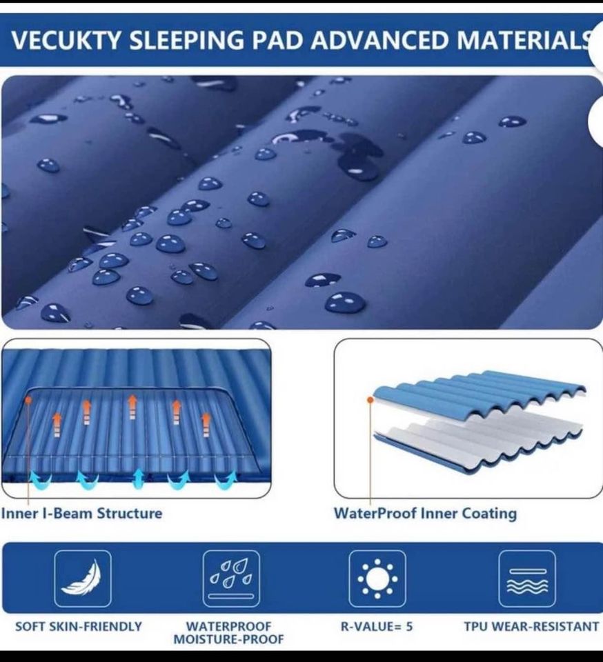 Self-Inflate Camping Mattress / Durable Sleeping Camping Mattress Woth Built In Pump